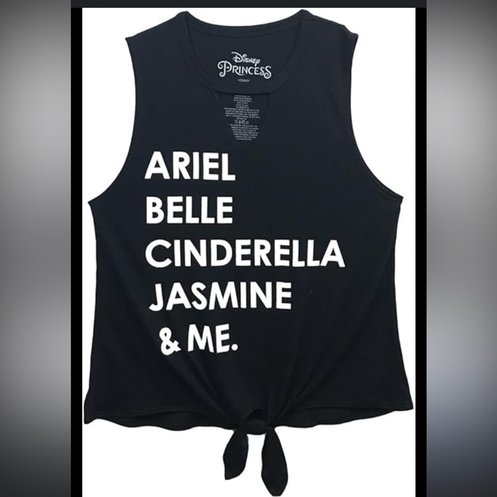 Disney Princess Black Tank Top